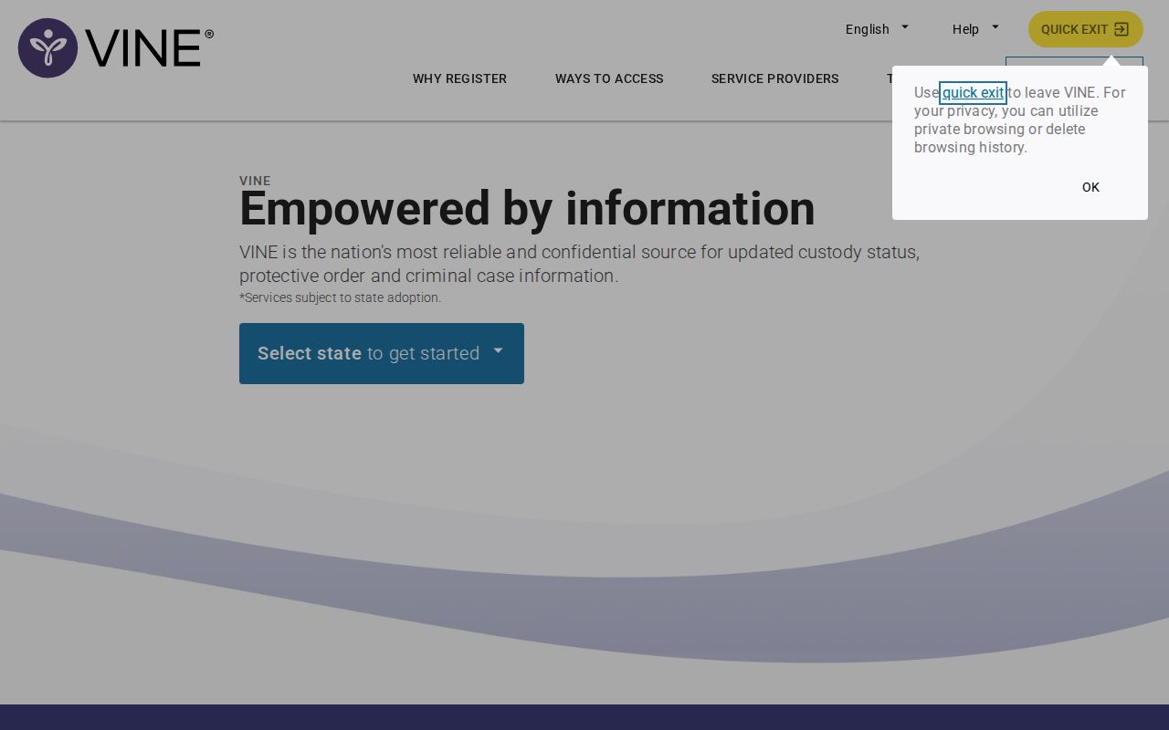 Norton County VINE inmate check search screen